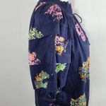 Nic+Zoe Navy Floral Blouse NWT Size PP Dark Blue Floral Top Navy and Pink Top Photo 3