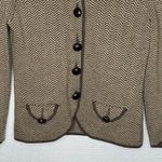 Banana Republic VTG  Merino Wool Herringbone Riding Blazer Elbow Patches Women PS Photo 3