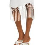Lulus NWOT ~  Make It Tropical White Sleeveless Fringe Midi Dress ~ Women's SMALL Photo 5