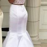 Rachel Allen White Two Piece Prom / Wedding Dress Photo 1