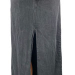 Stradivarius  Women's Black Washed Split A Line Maxi Denim Jeans Skirt Size 12 Photo 0