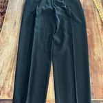 Giorgio Armani  Black 100% Wool Pleated Wide Leg Dress Pants Size 42 Photo 0
