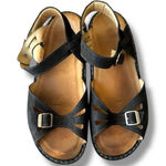 Finn Comfort Women's Size 42 Motomachi Black Suede Slingback Sandal Buckle $138 Photo 0