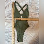 Cupshe Women One Piece Swimsuit Deep V Neck Strappy Swimwear Bathing suit small Photo 9