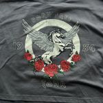 Forever 21 F21 Grey Graphic Cropped Tee Photo 1