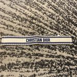 Christian Dior  Embroidered Canvas Leather Blanc/Bleu size 80 Photo 1