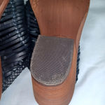 Sundance Veracruz Bella Notte leather Stacked Heel Boho Mules Black Size 8 Photo 13