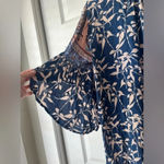 Umgee  Boho Paisley Print Dress Sz Med Dress 3/4 Bat Sleeve Flowy Skirt Photo 4