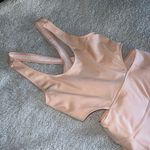 Free People Movement Jumpsuit Small Light Pink Cutout Active Back It Up Bodysuit Photo 4