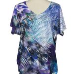 Chico's Chico’s Outlaw Amalthea Embellished FeatherFloral Top Women’s Size 2 (US L-12) Photo 0