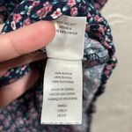 Rails  Minka Floral Print Romper Navy Blue Tie V Neck Short Sleeve Size Small Photo 2