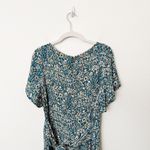 Anthropologie [] Maeve Point Breeze Blue Floral Front Tie Short Sleeve Romper 14 Photo 4