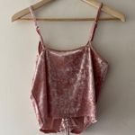 Hippie Rose NEW!!  Juniors' Ruched Tie-Hem Camisole Pink Velvet Photo 5