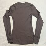 Lululemon Zoned In Long Sleeve Top Size 2 Lunar Rock Photo 1