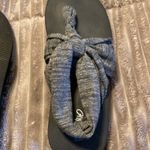 Mossimo Women's Tashi Soft Cotton Blend Yoga Thong Sling Sandals, Gray​​​ Black Size 6 Photo 4