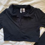 Divided Long Sleeve Crop Top Photo 1