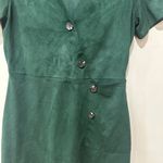 ZARA Trafaluc Green Suede Button-up Dress Size medium Photo 4