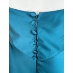 Mori Lee Madeline Gardner Teal Silky Satin Bridesmaid Formal Dress 6 Style 21721 Photo 3