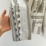 Alberto Makali Vintage 90s Blazer Jacket Women’s 4 USA MADE Grey/White Brocade Photo 2