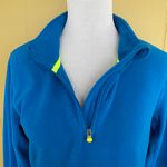 Under Armour women M semi fitted quarter zip fleece pullover longsleeve blue Photo 2