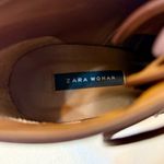 ZARA  Collection Special Edition Brown Leather Lace-Up Ankle Boots Size EU 40 Photo 9