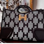 H by Halston Halston Monogram bag tote bag with strap elegant rare H letter monogram Photo 3