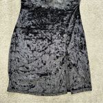 Buffbunny Collection Frozen Mini Dress Crush Velvet Sleeveless Slit in Black S Photo 3