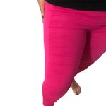 ZARA Trafaluc MEDIUM Hot Pink Leggings Pull On Pants Stretch Ruched Front Photo 2