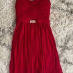 Strapless red short homecoming dress Size XS Photo 0