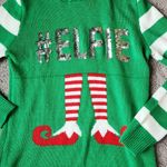 No Boundaries  Christmas Elfie Knit Hoodie Dress SIZE M Photo 1