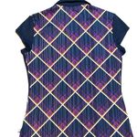 Lady Hagen  Golf Shirt Navy Purple Diamonds Small Excellent Photo 0