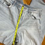 American Eagle  Super High Rise Baggy Wide Leg Ankle Distressed Light Wash Jeans Photo 2