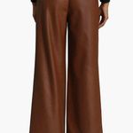 Avec Les Filles NWT Wide Leg Faux-Ever Leather™ Pleated Pants Small, SIENNA Photo 2