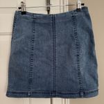 Free People  Denim mini skirt 8 Blue Photo 0
