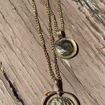 Gold Double Coin Medallion Necklace Photo 7