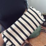 ZARA NWT  Cream & Black Striped Faux Kisslock Wood Frame Coin Purse Crossbody Bag Photo 1