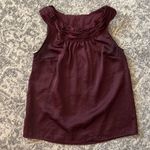 Loft Deep Purple Shell with Gathered Neckline Photo 0