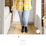 JODIFL  Shacket size 1xYellow/gold and white plaid Photo 3