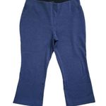 Talbots Montauk Pants Womens 16 Blue Ankle Flare High Rise Flat Front Career Photo 0