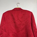 Talbots Red Silk Wool Blend Textured Vintage Blazer Sz 16W Photo 8