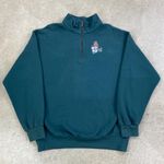 Vintage 90s Green Bird Quarter Zip Sweatshirt Size XL Photo 0