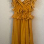 ASOS DESIGN Tiered Ruffle Dress, Mustard, 2 Photo 3