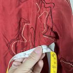Anne Carson  Workshop Red Silk Floral Embroidered Bomber Jacket Women Sz M Photo 10