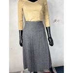 Takeout Bisque V Neck Ribbed Knit Sweater Fitted Long Sleeve Neutral Top Small Tan Photo 4