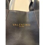 Valentino Milano Black Leather Tote Bag Rose Gold Hardware Photo 1