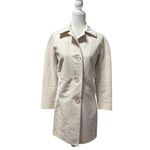 Michael Kors Made in Italy Cream Cotton Coat – Quiet Luxury, Size 2 Photo 2