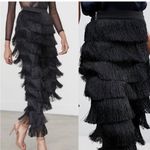 Lavish Lice Lavish Alice NWT Black Tiered Fringe Pants XS Photo 5