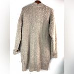 Lovestitch  M/L Oversized Knotted Knit Long Pocketed Cardigan Sweater in Taupe Photo 1