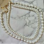 Time and Tru vintage 3 strand faux pearl necklace Photo 3