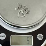 Swavorski SWAROVSKI Swan Signed Rhodium Plated Open Heart Pave Crystal Pendant Necklace 5g Photo 7